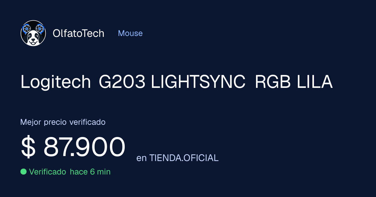 Logitech G203 LIGHTSYNC RGB LILA: precio en Colombia · OlfatoTech